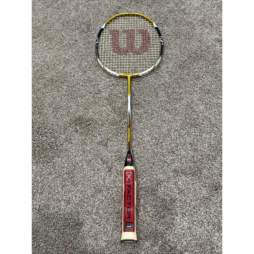 Wilson K FACTOR Badminton Model K800 Racket Gold Stiff